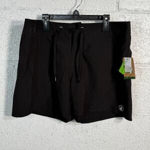 Volcom Juniors' Simply Solid Swim Cover-Up Shorts Black, 11